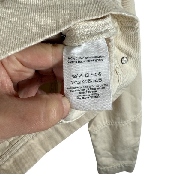 Free People Women’s We The Free Rumors Denim Jacket in Ivory Size XS - Picture 13 of 14